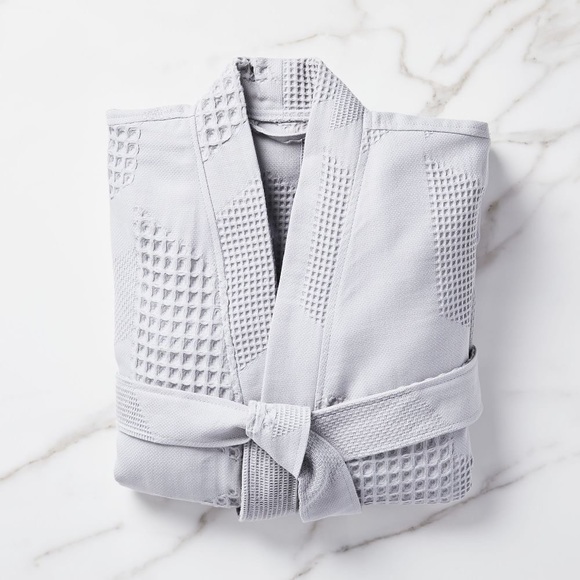 West Elm Other - EUC like new! West Elm Geo Waffle Organic Cotton Robe